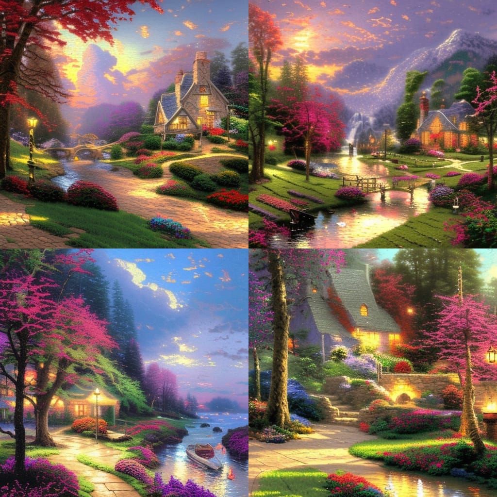 Idyllic Cottage in Luminist Style