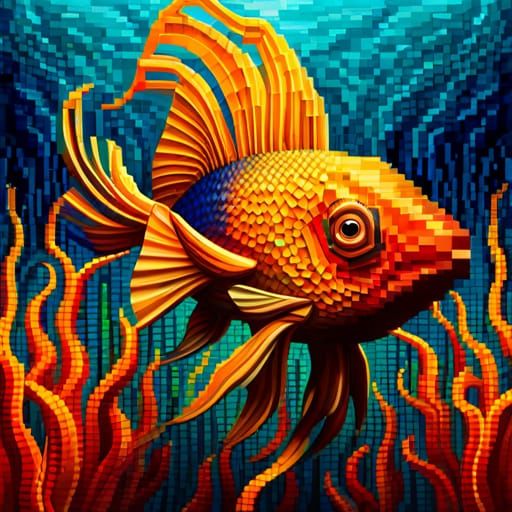 Pixel Art Fish