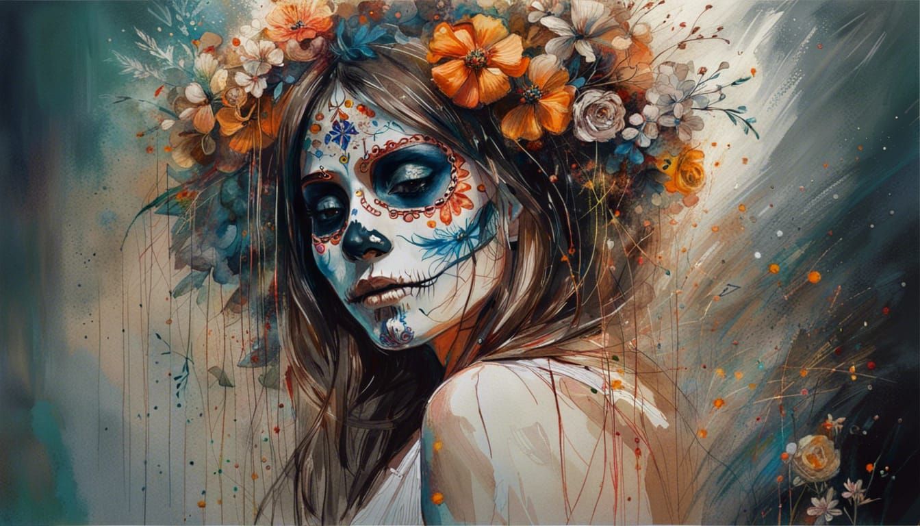 Día de los Muertos girl