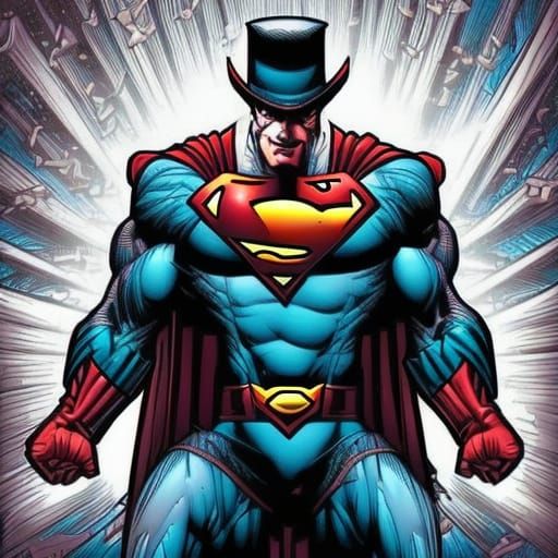 Scrooge McDuck as Superman in Comic Book Style