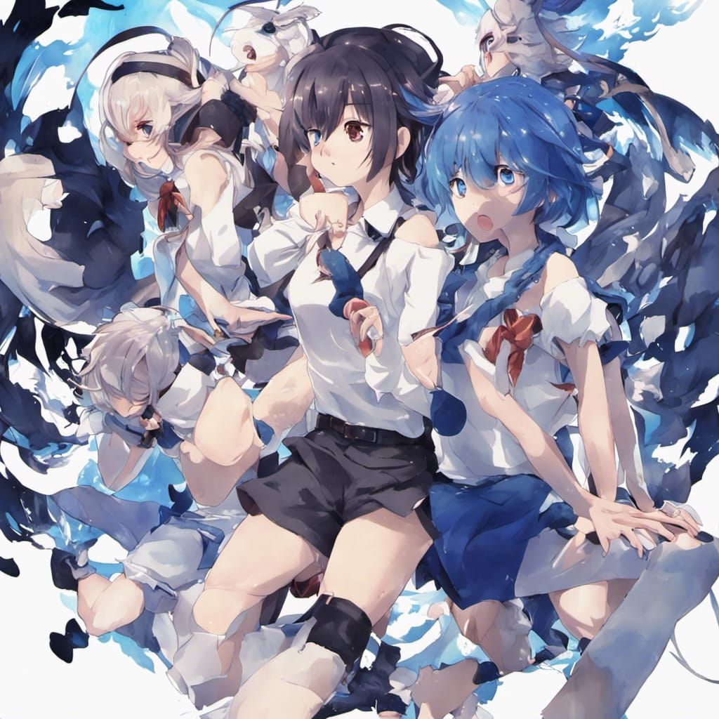 Friends Turning Blue: Anime Key Visual Art