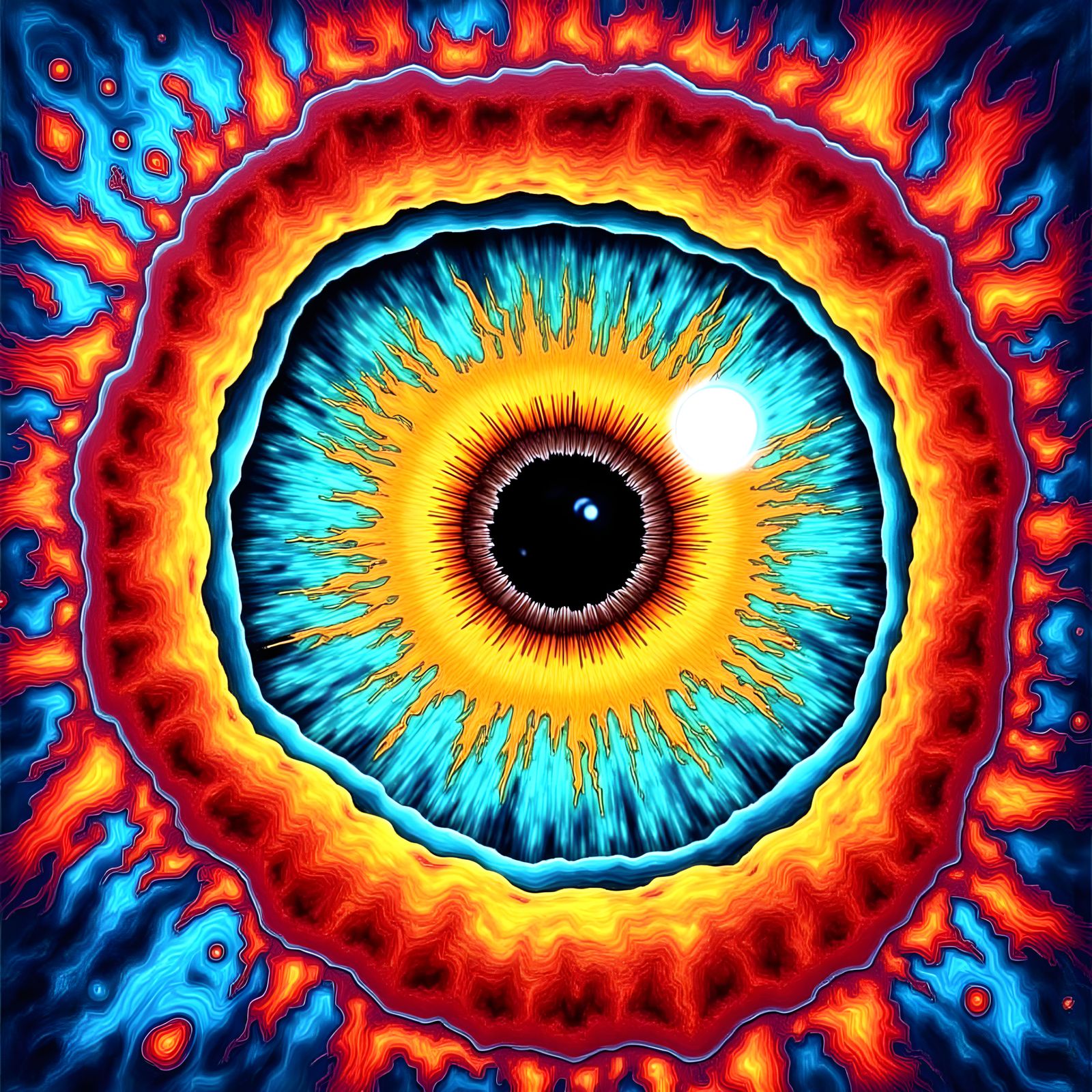 Vibrant Eye Slices Multiply in a Whimsical Display