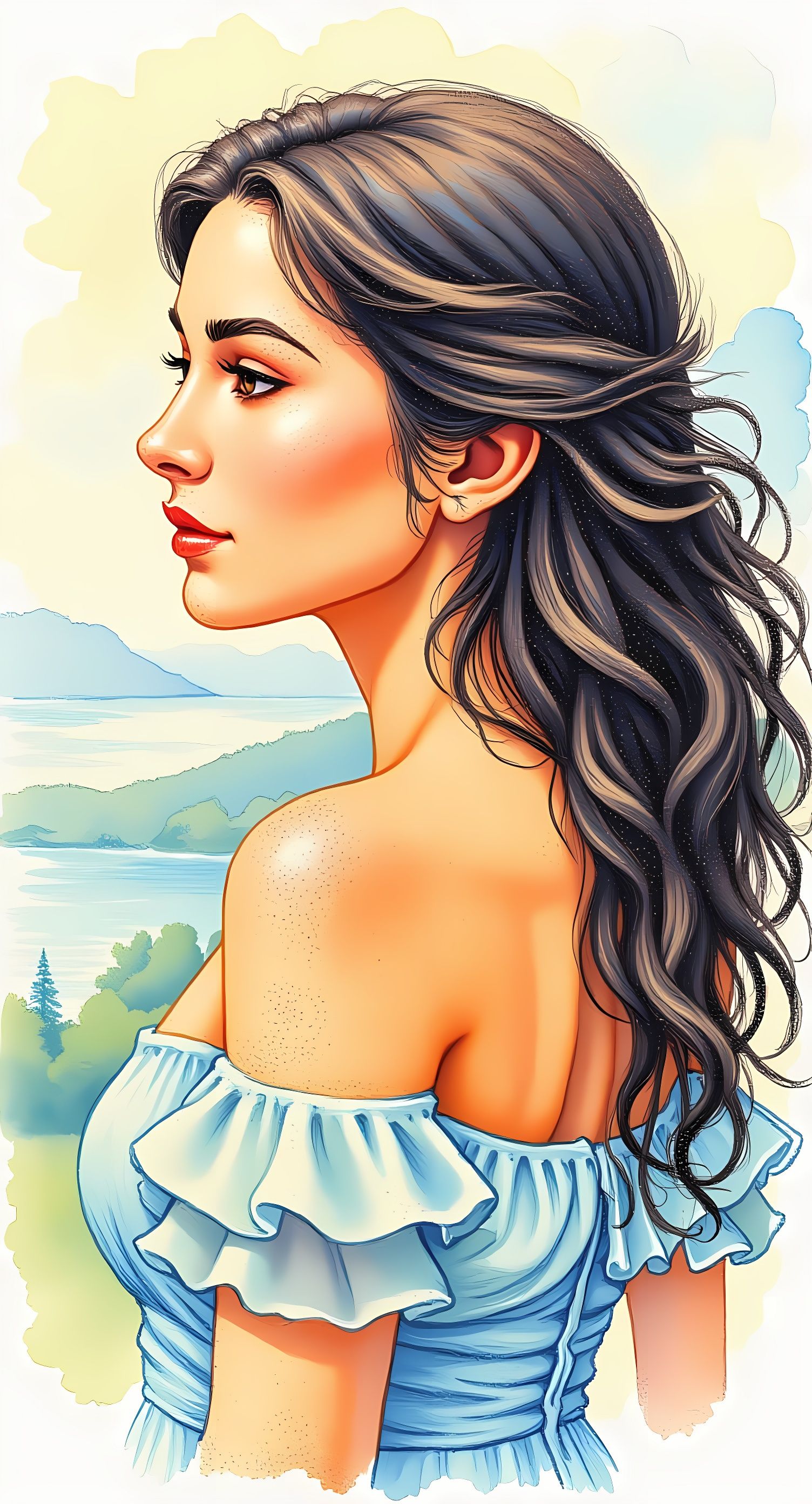 Perry Mattfeld in Ethereal Coastal Portrait