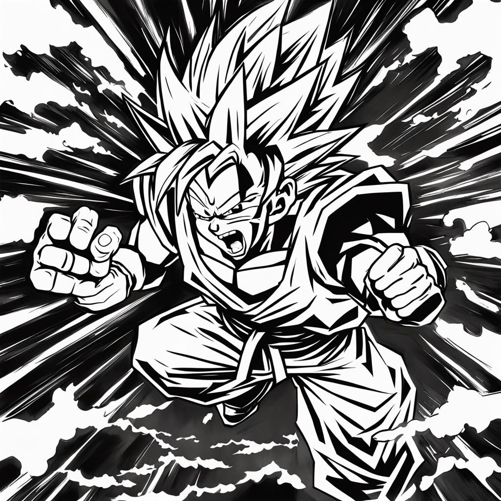 Goku Mortified: Anime-Inspired Key Visual