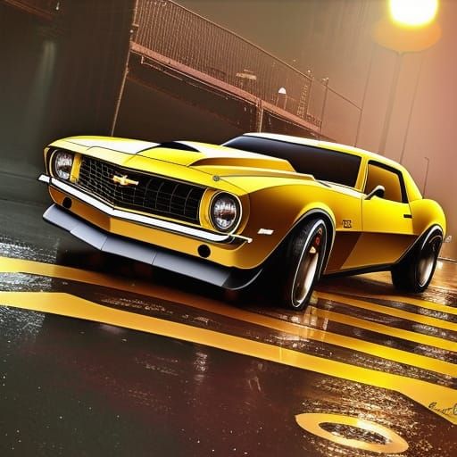 old Chevrolet Camaro Transformers Bumblebee SS