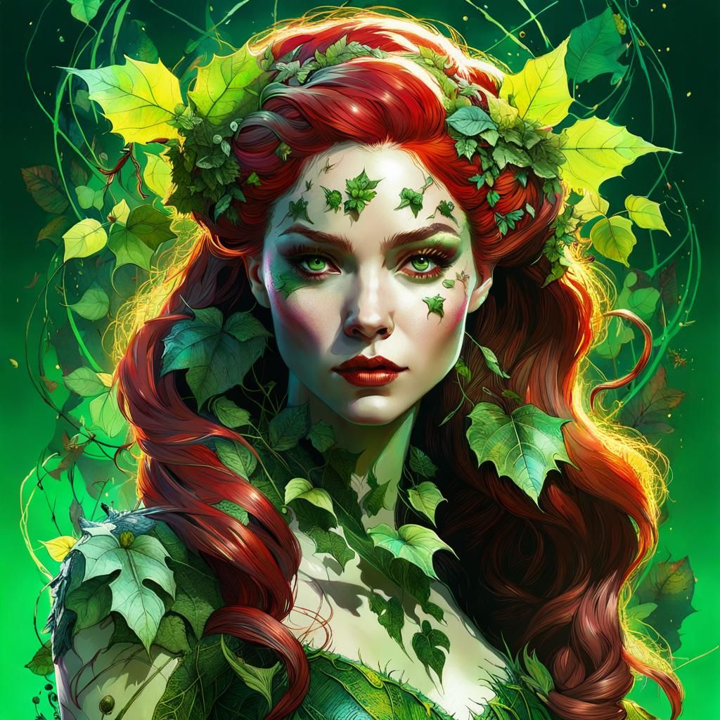 Poison Ivy: Intricate Digital Art Creation