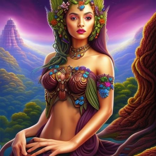 Adorable Rainbow Fur Creature in Detailed Fantasy Art