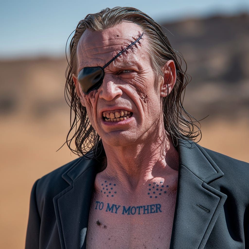 Spaghetti Western Villain Under Scorching Sun