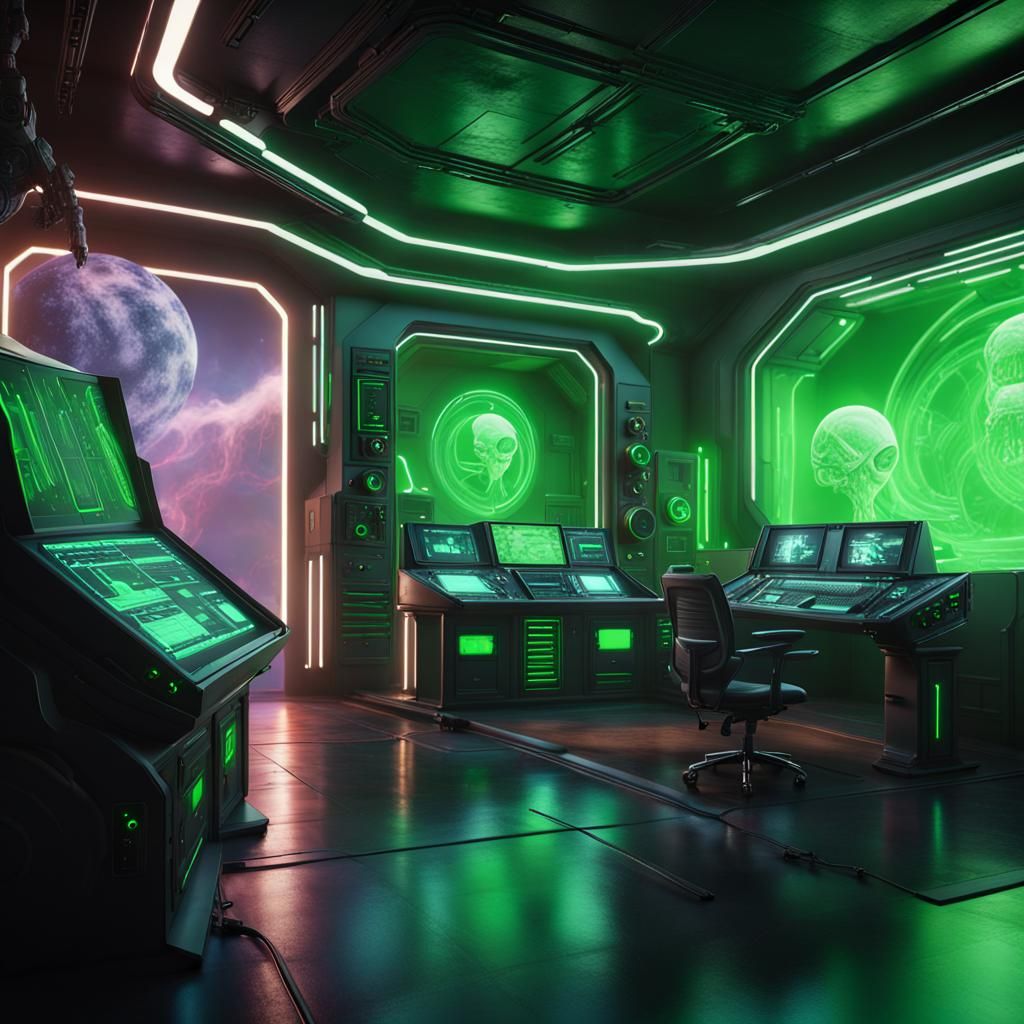 Futuristic Lab with Alien Weaponry in Unreal Engine