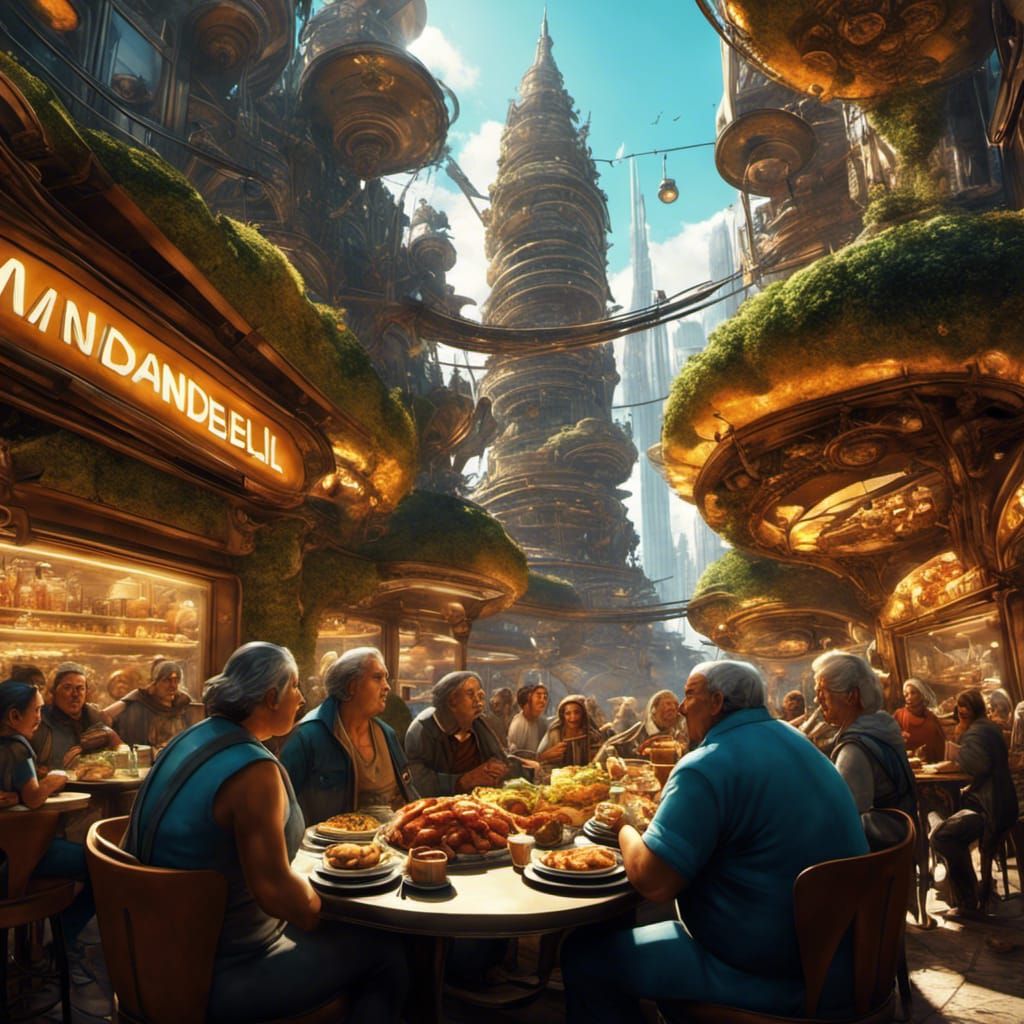 Dystopian Cafe: Gluttony in a Futuristic City