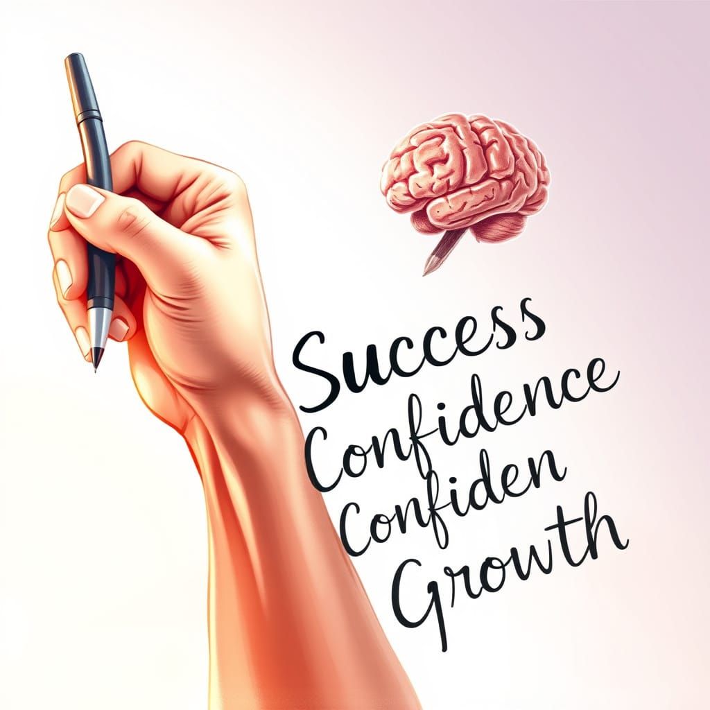 Confident Handwriting in a Futuristic Brain Landscape