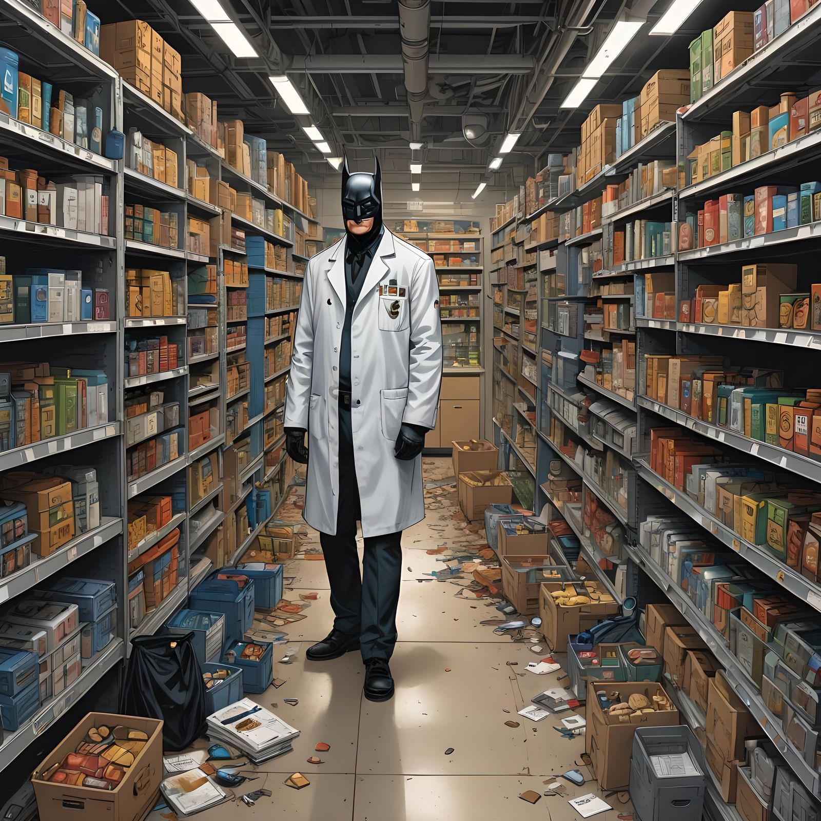 Batman as Doctor Cleans Up Data Center