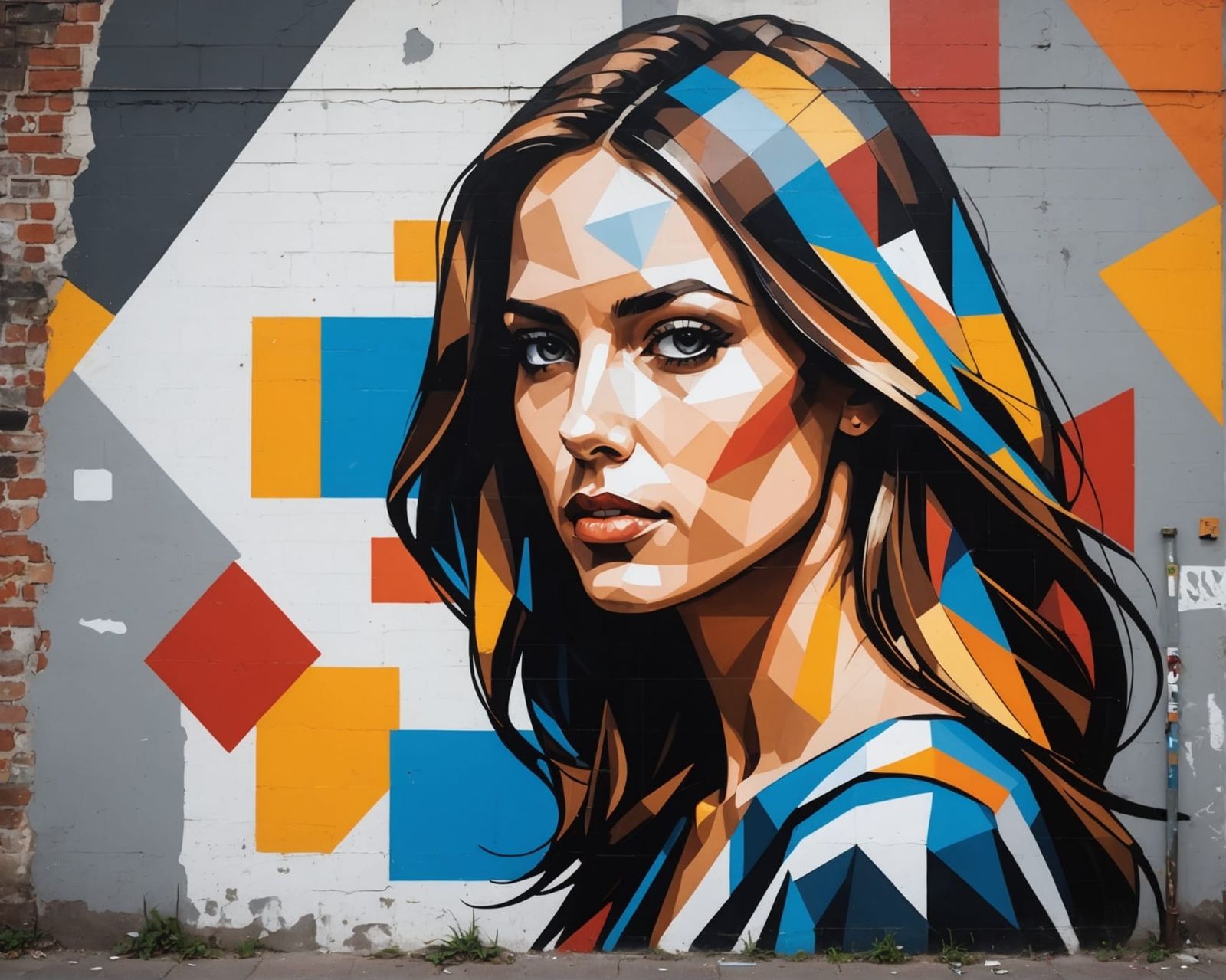 Cubist Graffiti Artwork Inspired by Abstract Expressionism