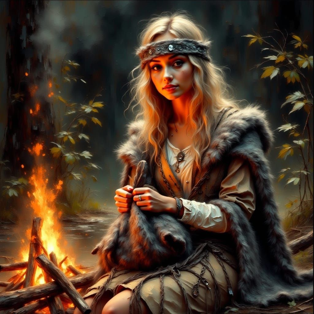 Fantasy Seamstress by 80's Campfire in Whimsical Style