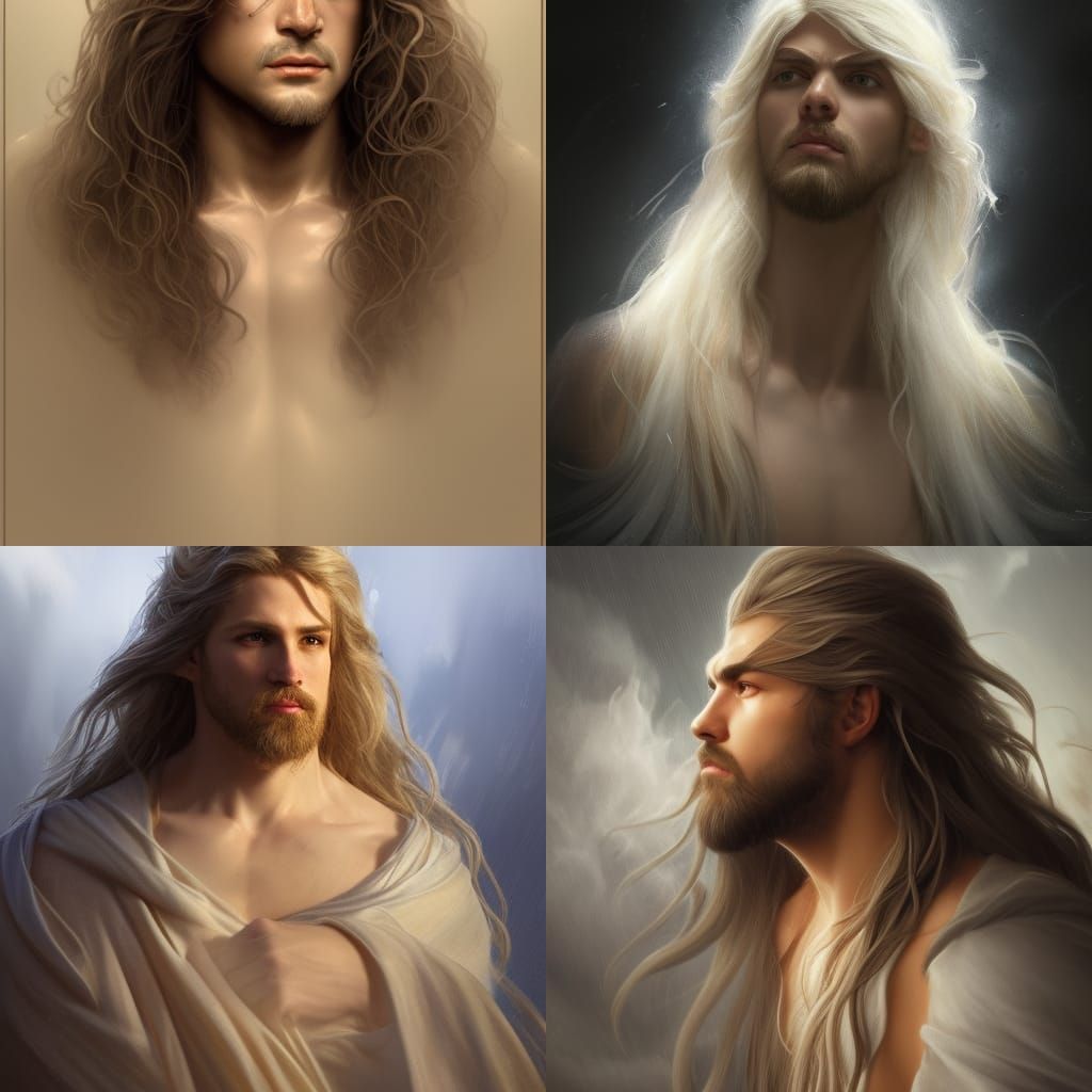 Zeus Thunder God Portrait in Hyperrealism Style