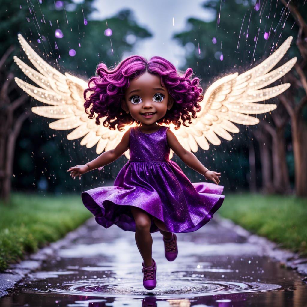 Little Angel in Vibrant African Renaissance Style