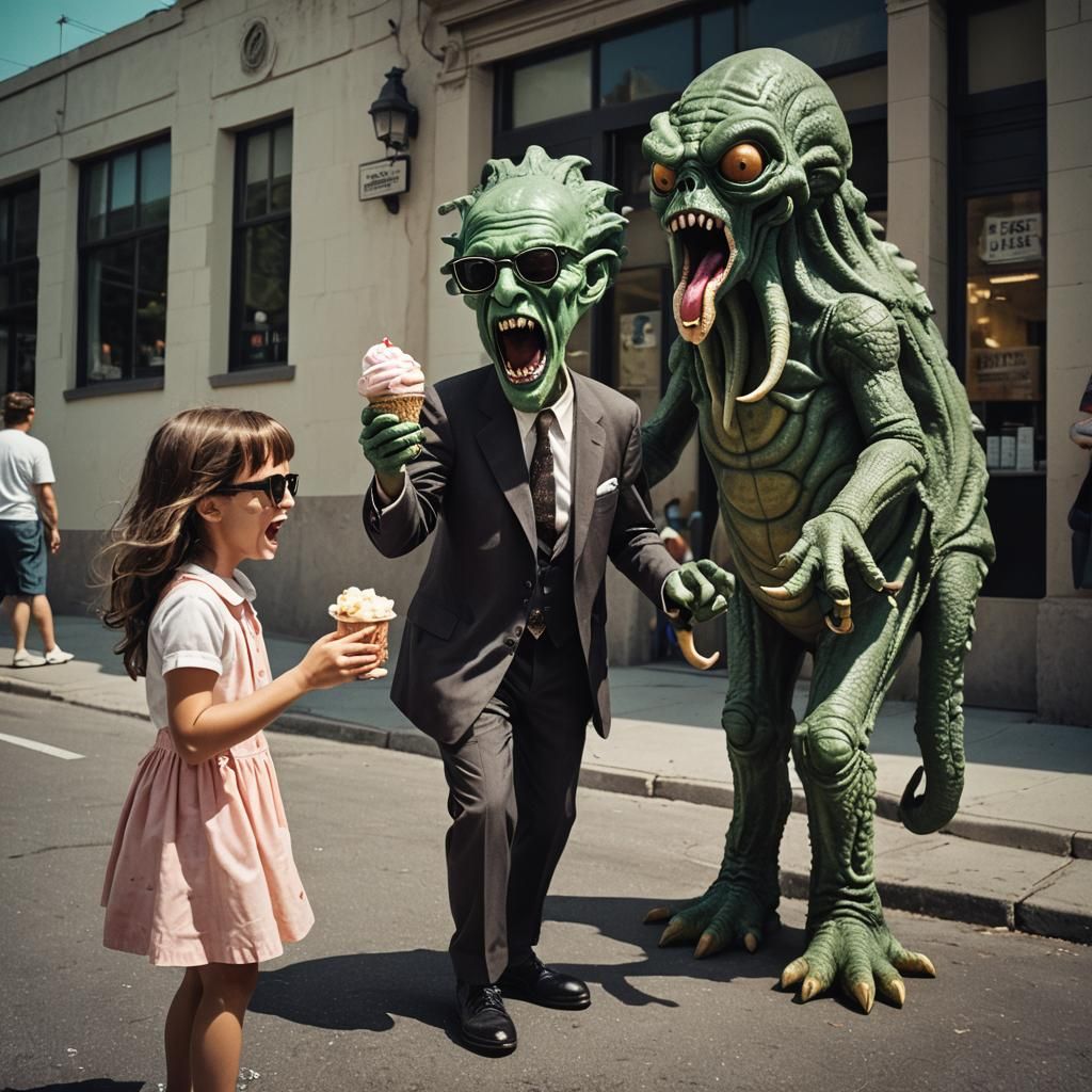 Cthulhu Laughs at Girl's Ice Cream, Cinematic