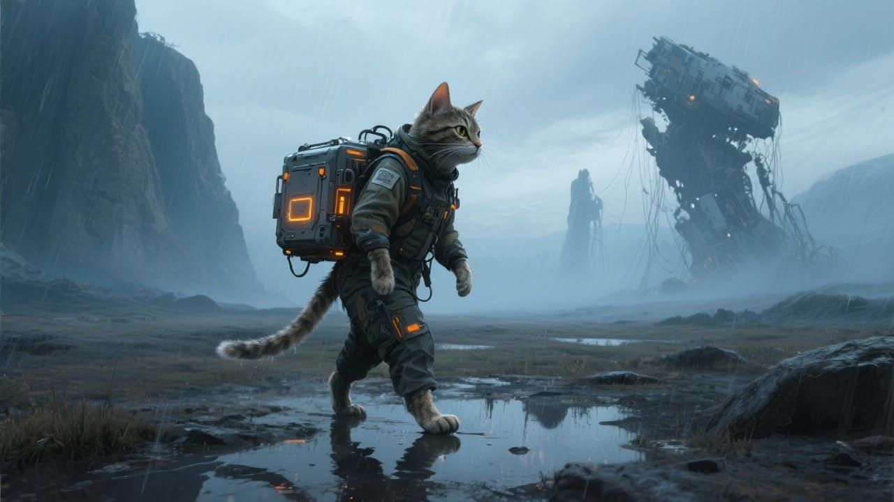 Inspired by Death Stranding. A Cat