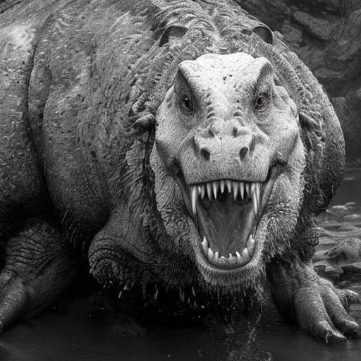 Hyperrealistic T. Rex Portrait in Studio Lighting