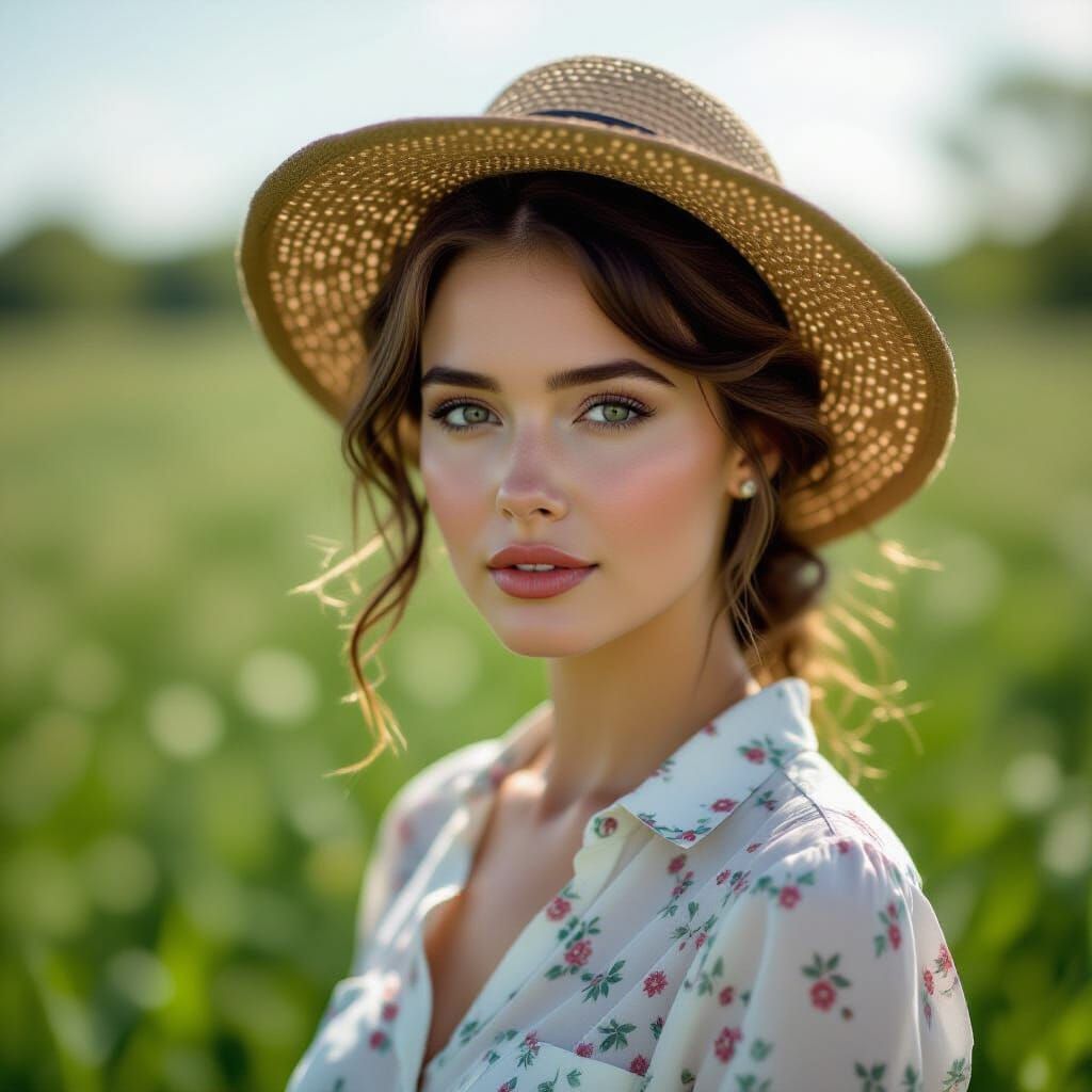 Actress Victoria in Spring: Cinematic Film Still