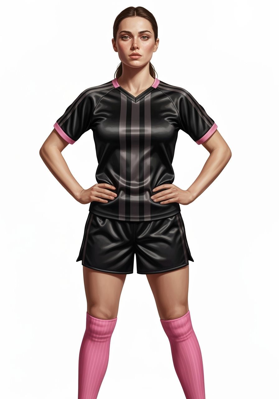 Sofia Carson as Football Player in Digital Art Style