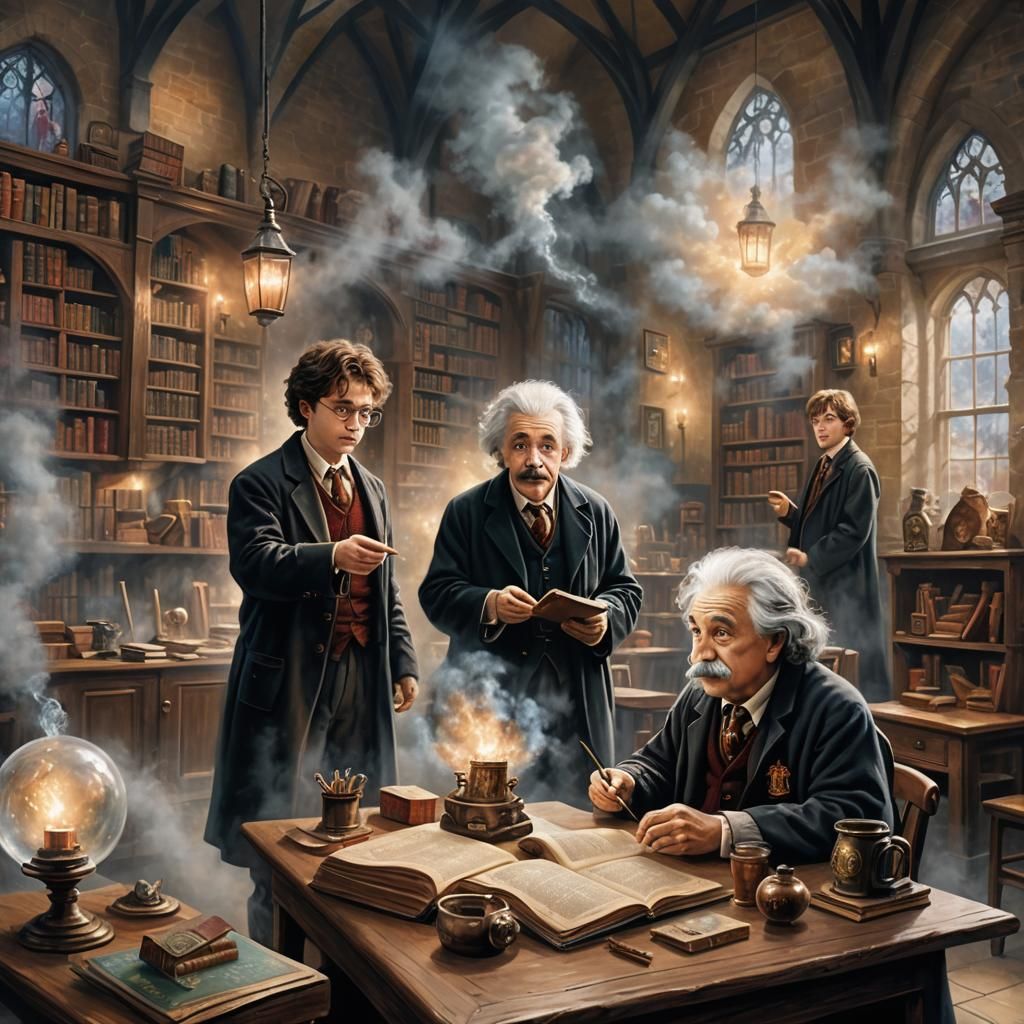 Einstein and Harry Potter's Hogwarts Magic Trick