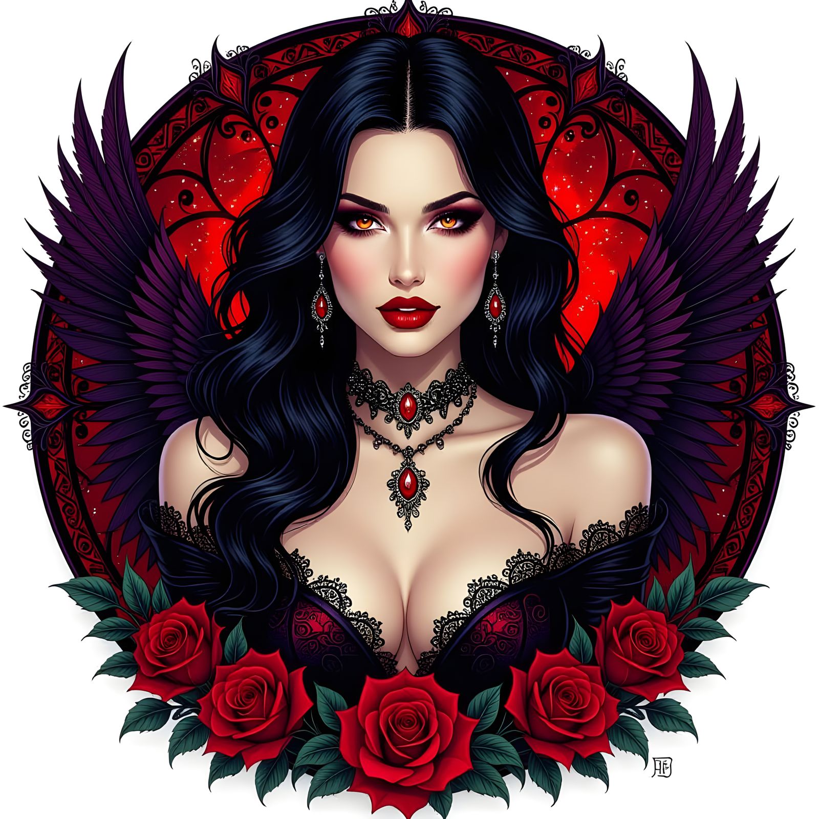 Interesting and mysterious portrait