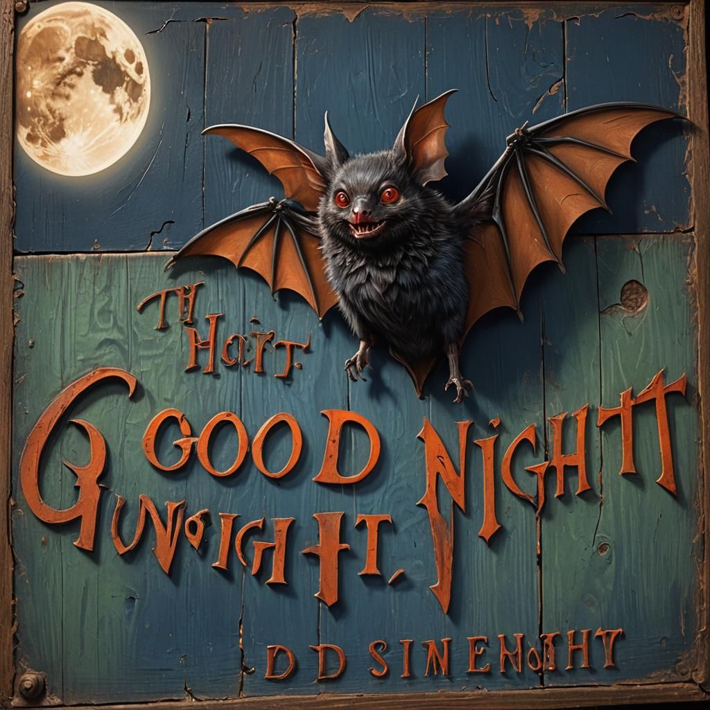 A hyper-realistic detailed image of a tick bat holding a woo...