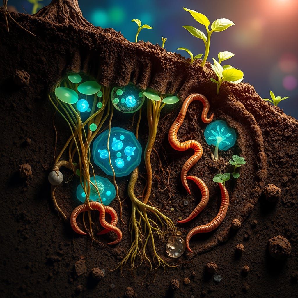 Underground World Unveiled: Bioluminescent Soil Ecosystem in...