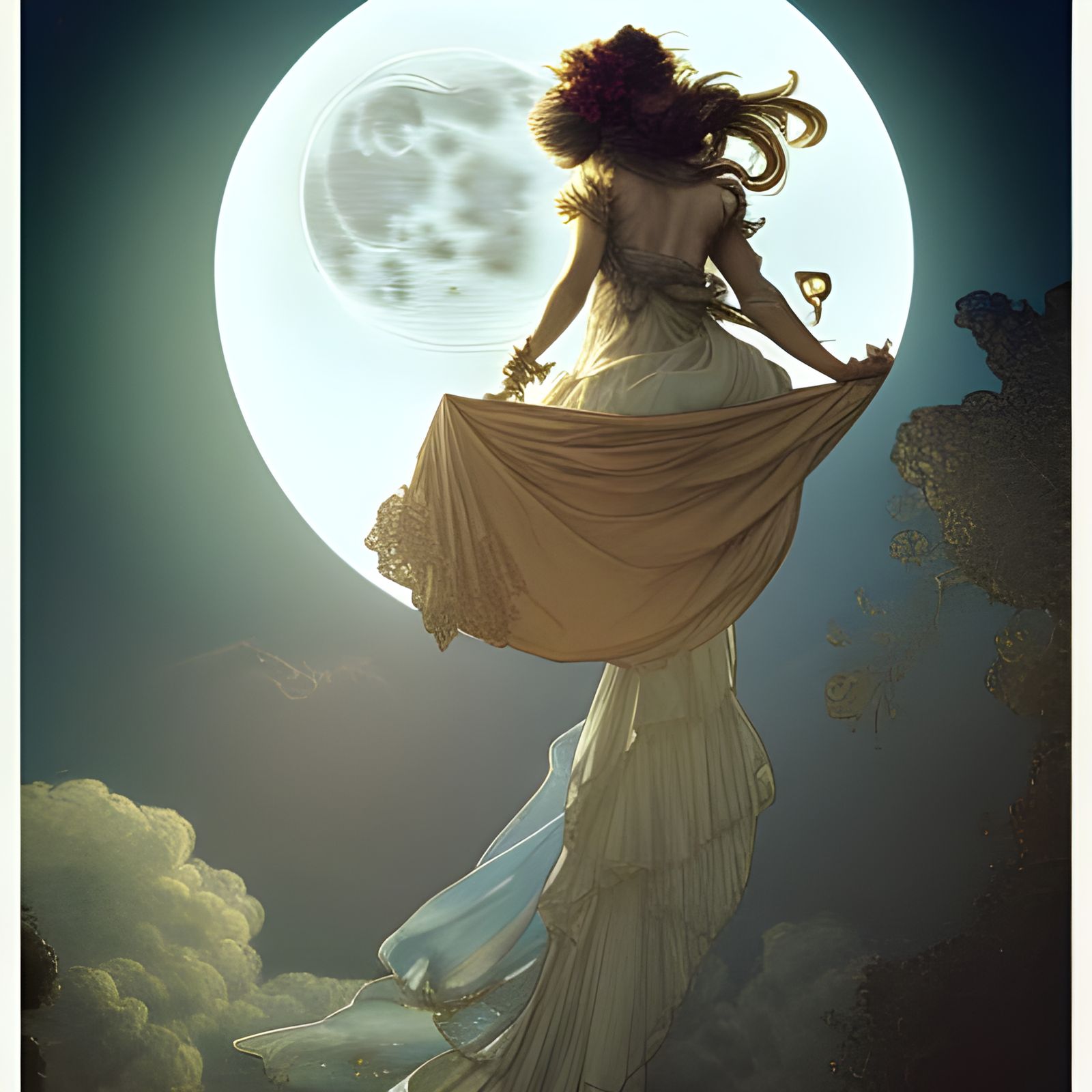 Rococo Hot Air Balloon at Moonlight