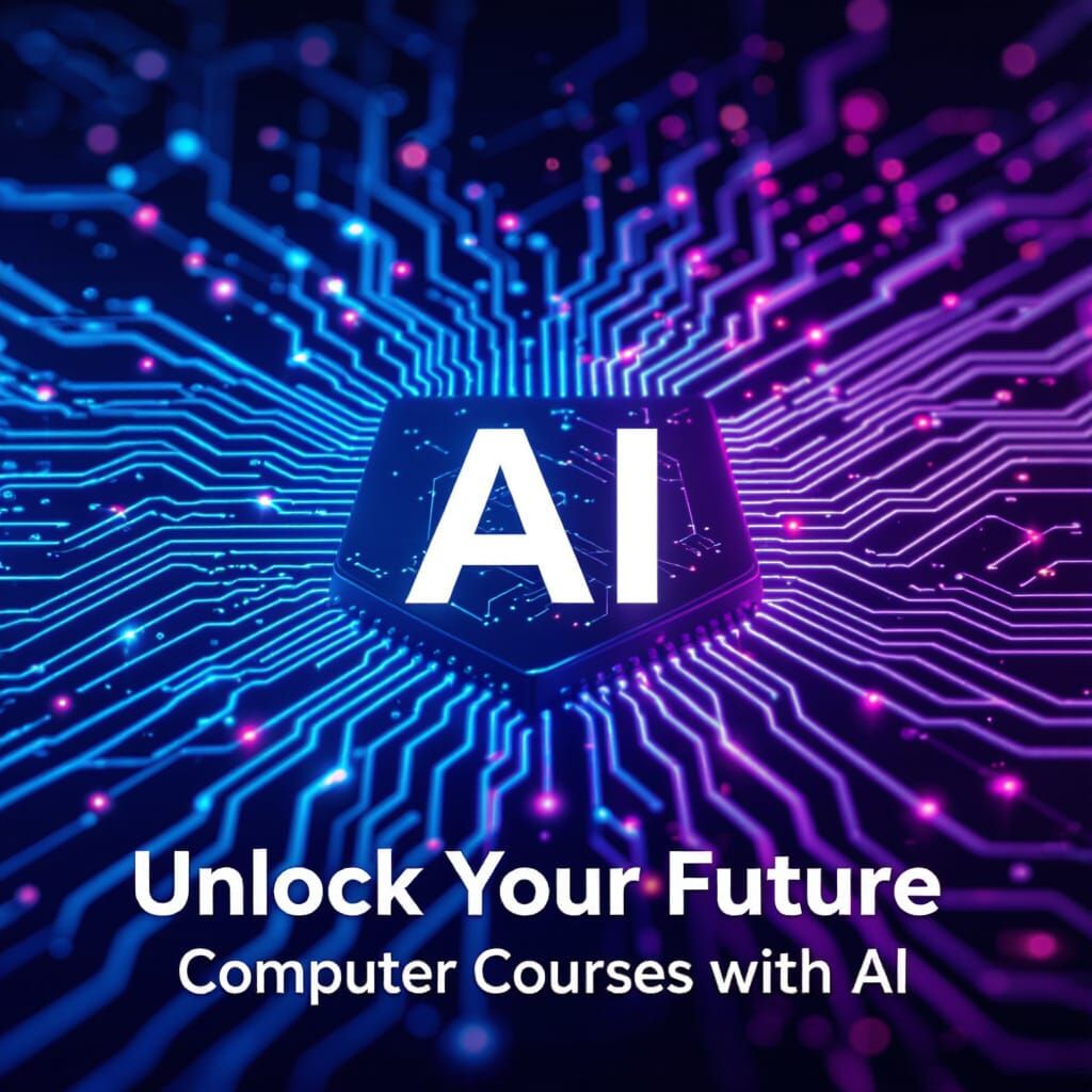 Computer Courses with AI Poster: Future Tech