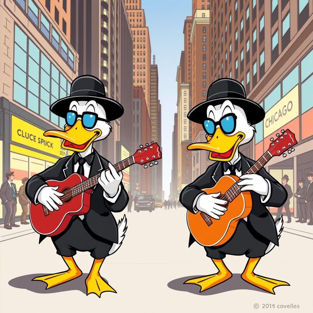 Quack Brothers: Blues Inspired Duck Duo in Chicago Streets