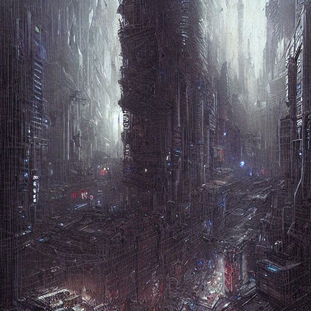 Cyclopic Cyborg in Cyberpunk Cityscape