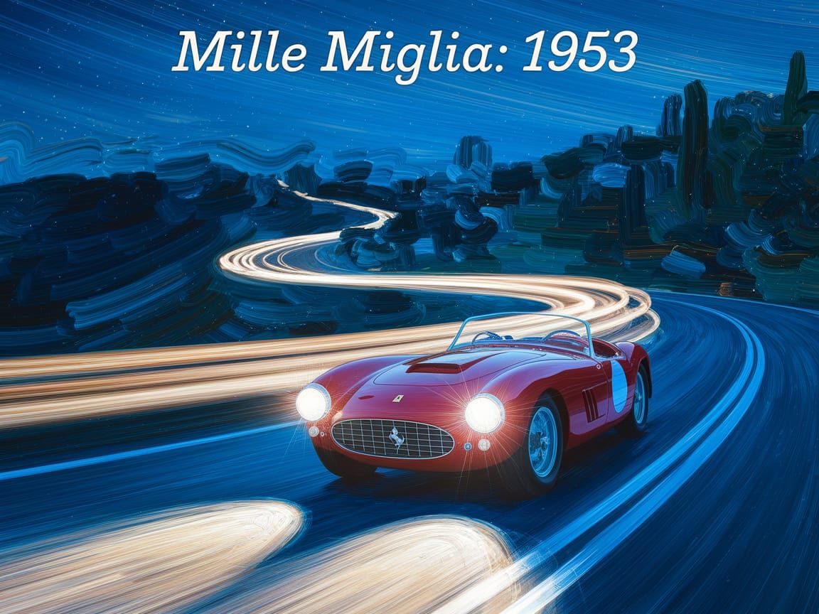 Vintage Ferrari Testarossa Speeds Through Starlit Stevio Pas...