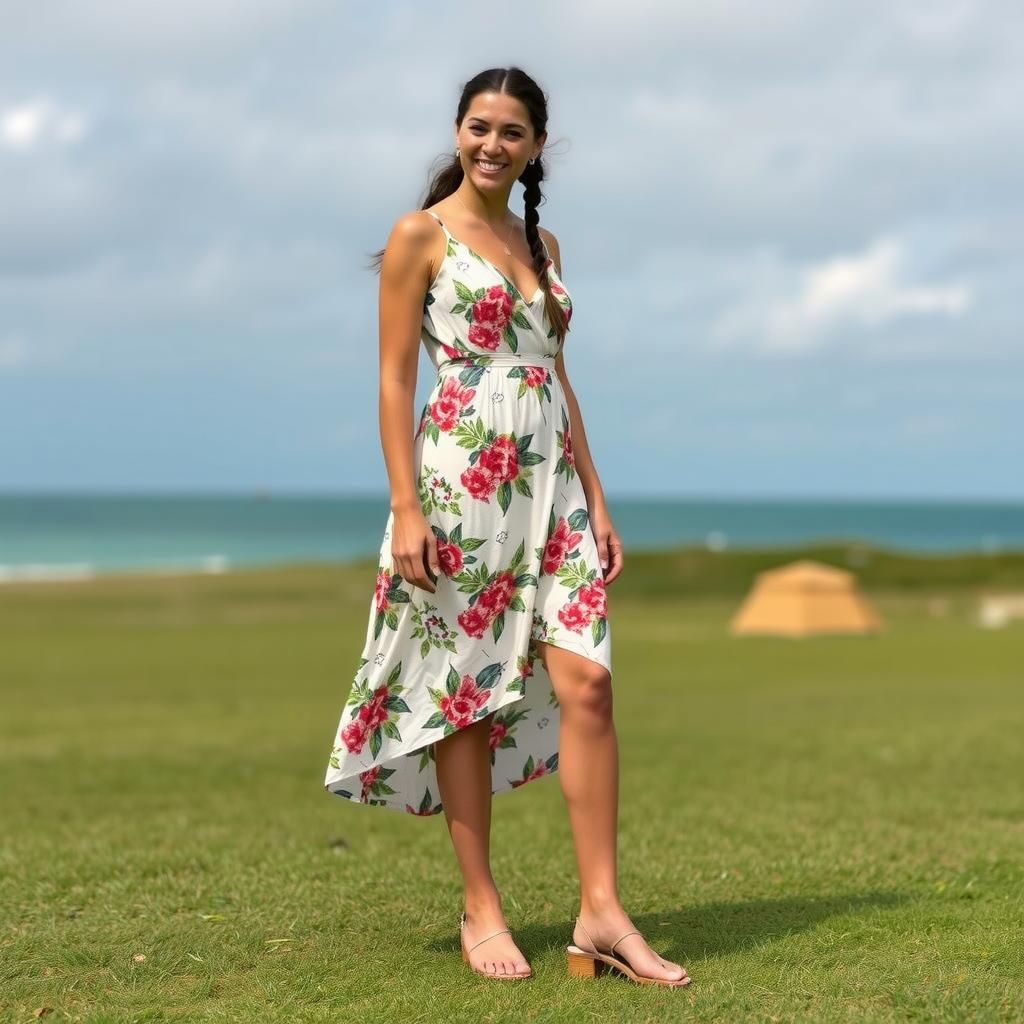 Leia Organa in Floral Sundress and Sandals