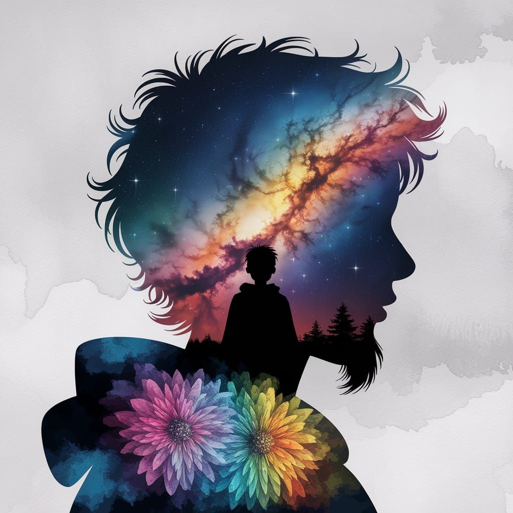 Whimsical Night Sky Dreamscape in Studio Ghibli Style