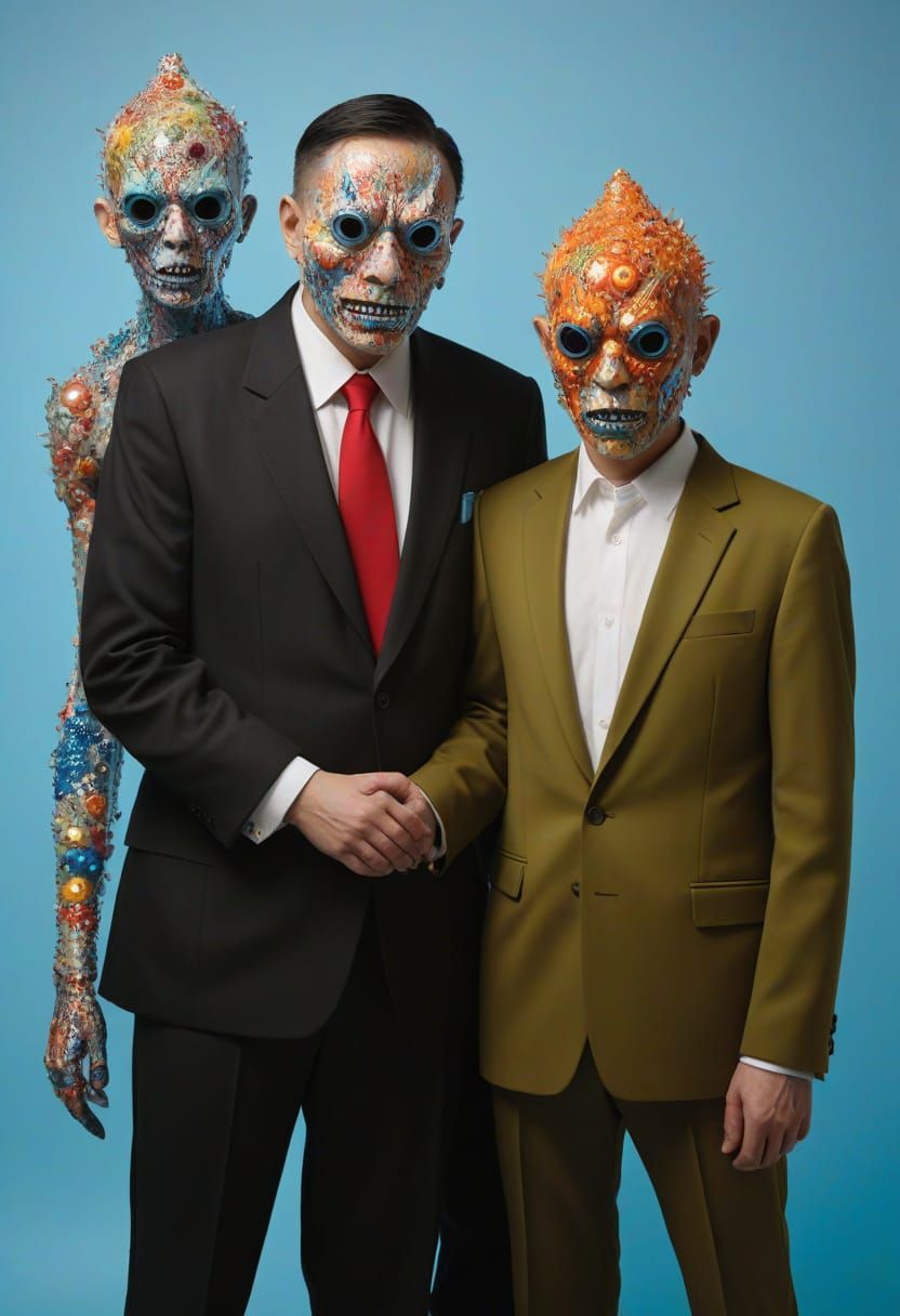 Surreal Hazmat Photomontage in Grotesque Style