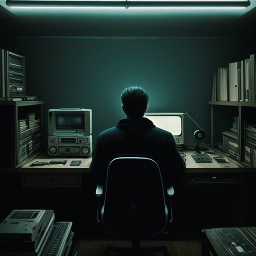 Nostalgic Film Still in Cinematic Style