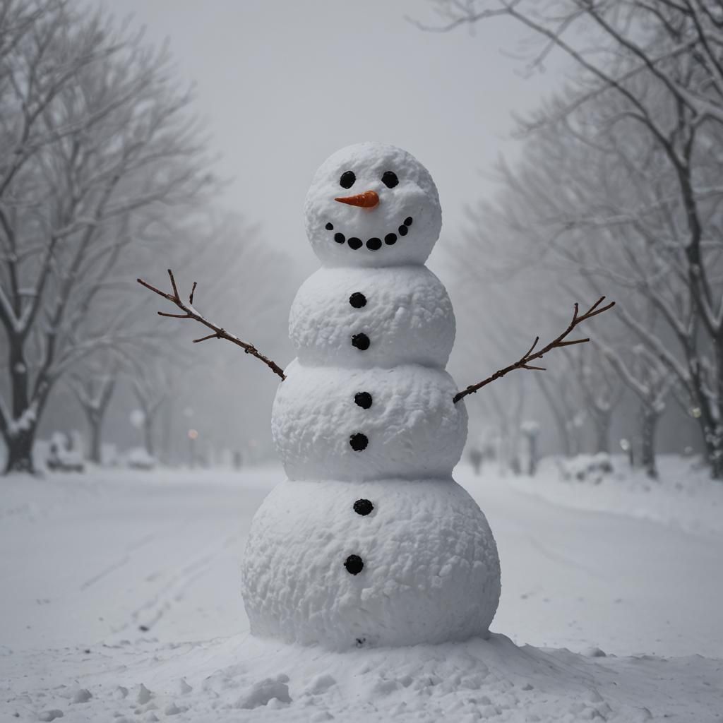 Whimsical Snowman Illustration