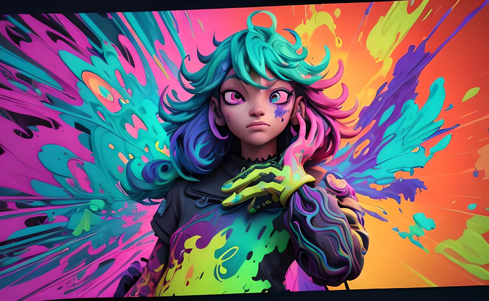 Ornate Abstract Graffiti Cartoon in 3D