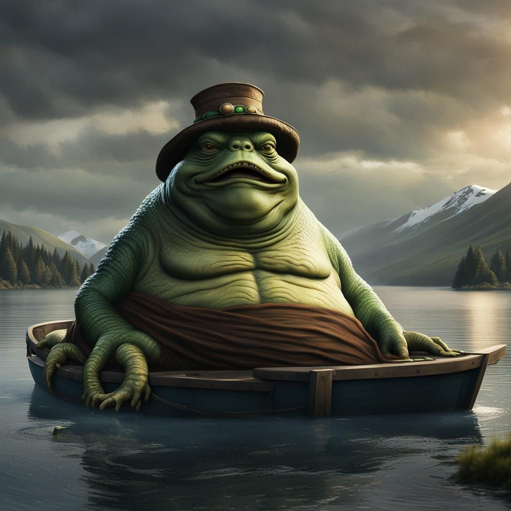 Loch Ness Monster as Jabba the Hutt