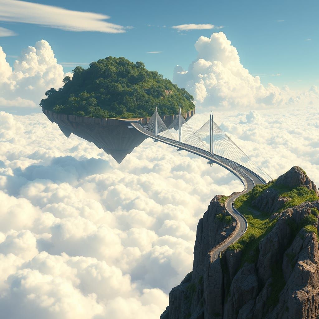 Island Paradise in the Skies: A Breathtaking Bridge Connects...