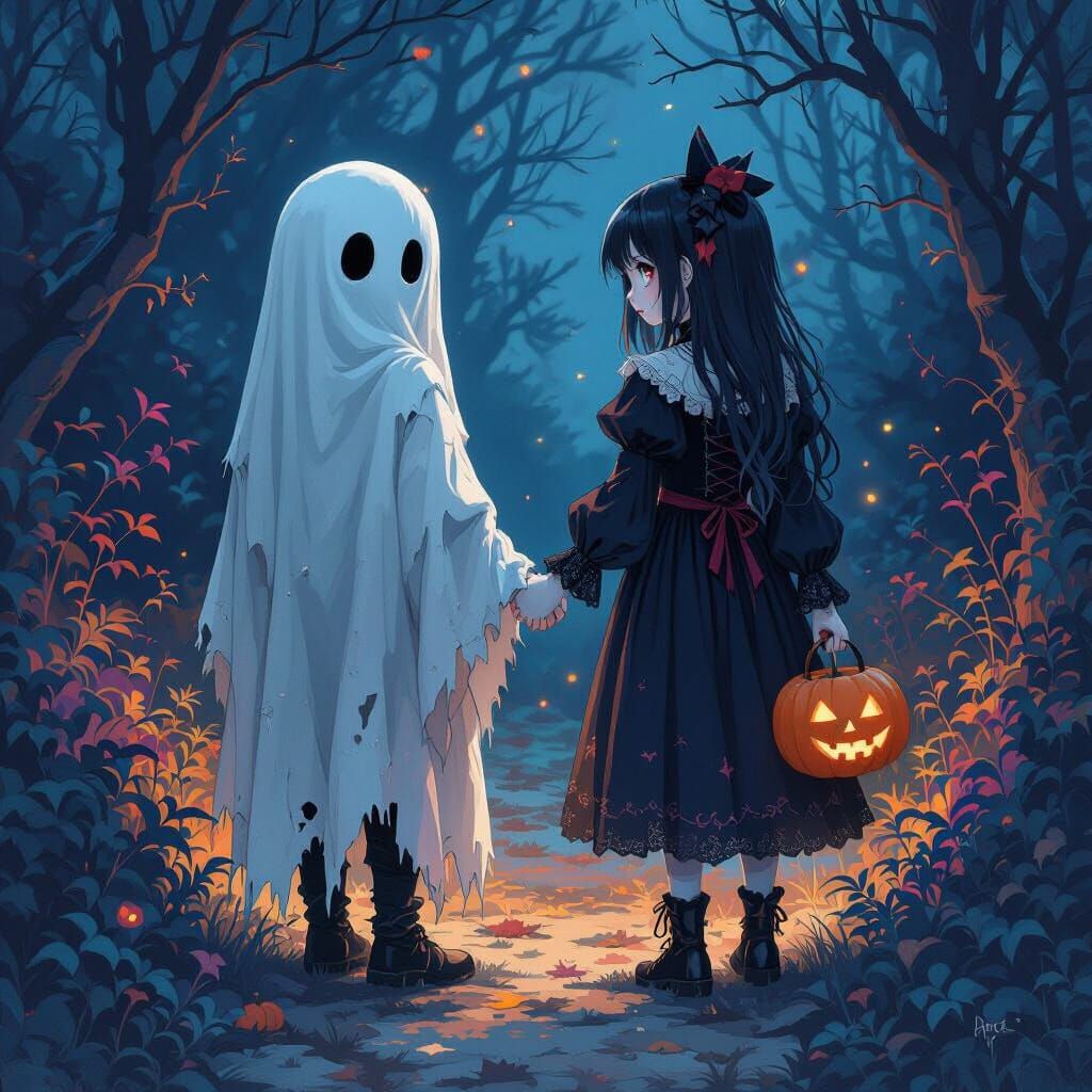 Anime Ghost and Vampire Watch Halloween