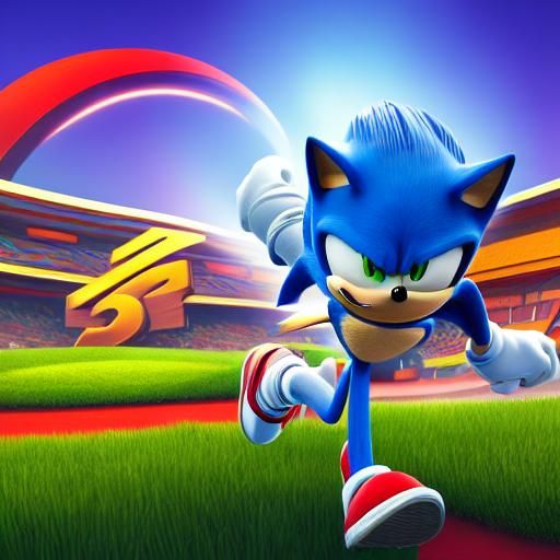 Sonic the Hedgehog: 3D Digital Art