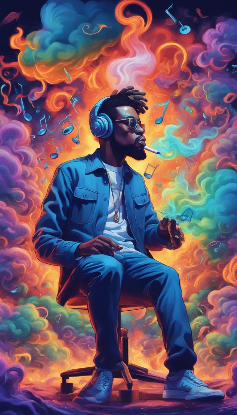 Psychedelic Hip Hop Engineer in Flaming Studio