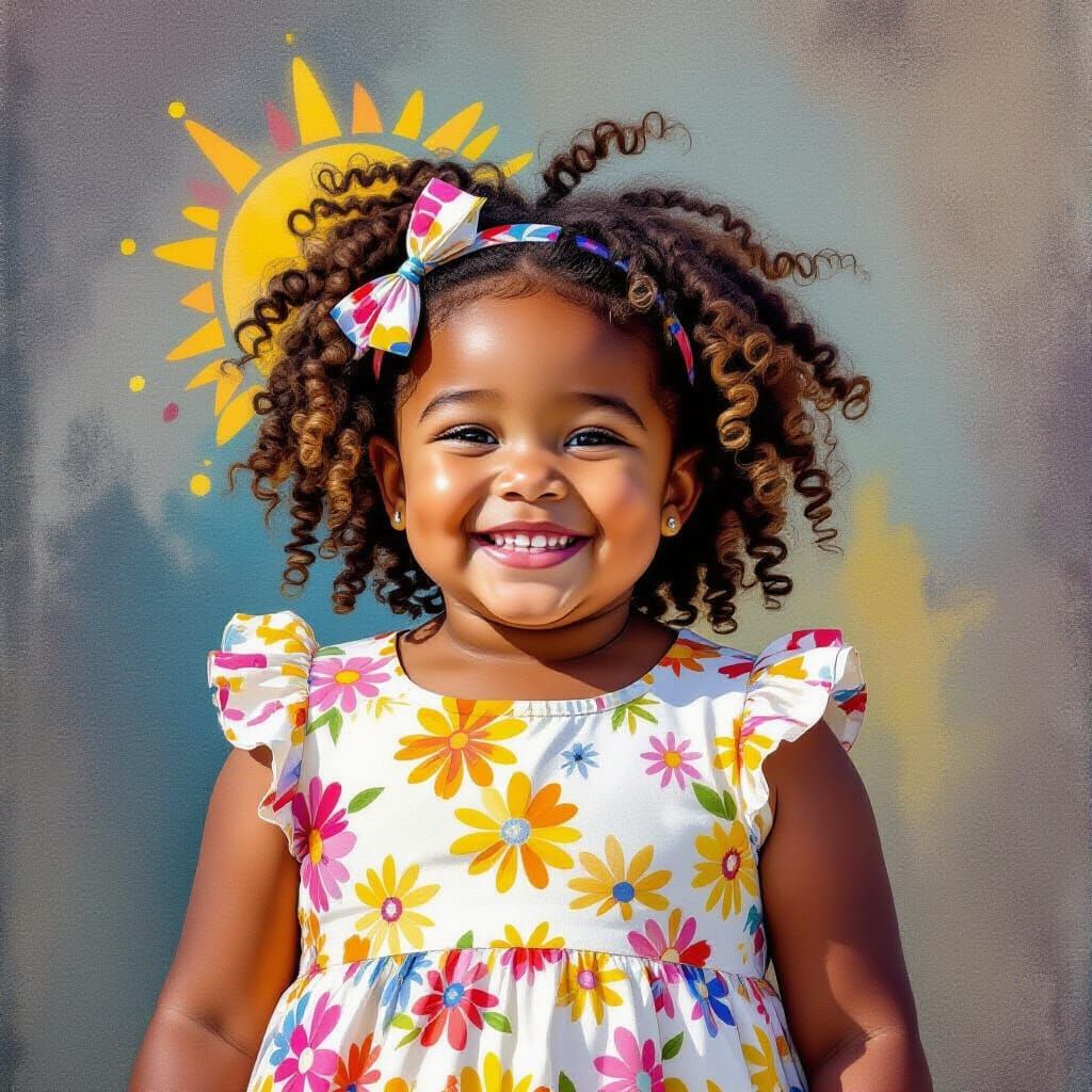 Chubby Black Girl's School Picture Day