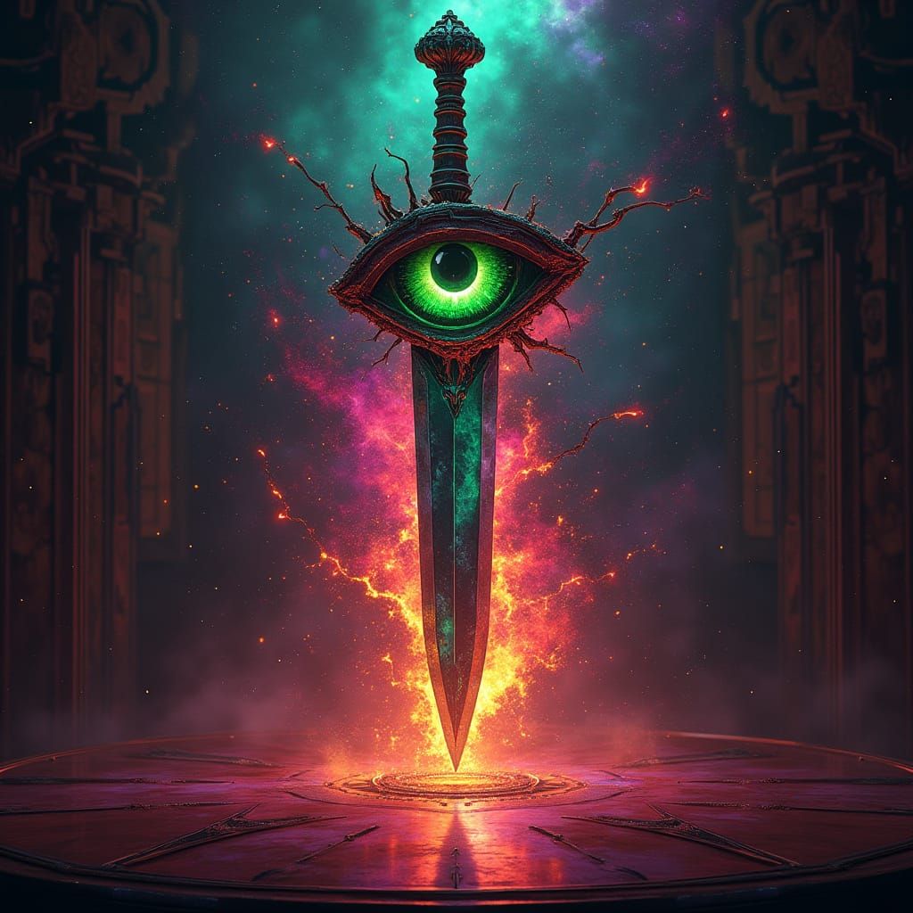 Cosmic Eye of Danger in Triadic Colors