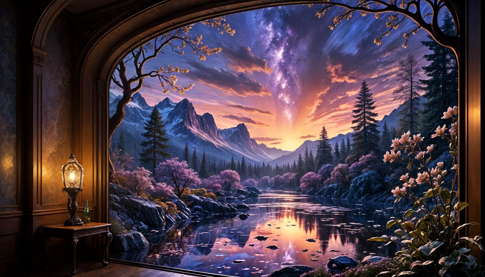 Dazzling Art Nouveau Night Scene