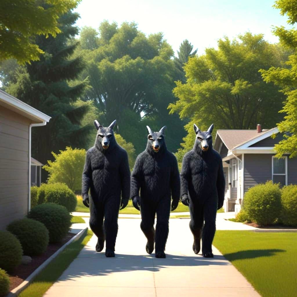 Mysterious Cryptozoology Visitors in a Suburban Neighborhood