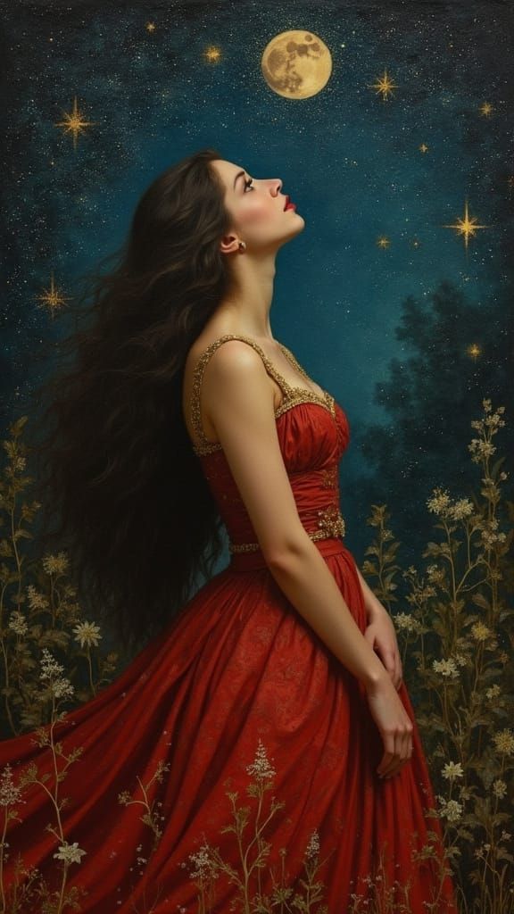 Ethereal Beauty in Pre Raphaelite Style